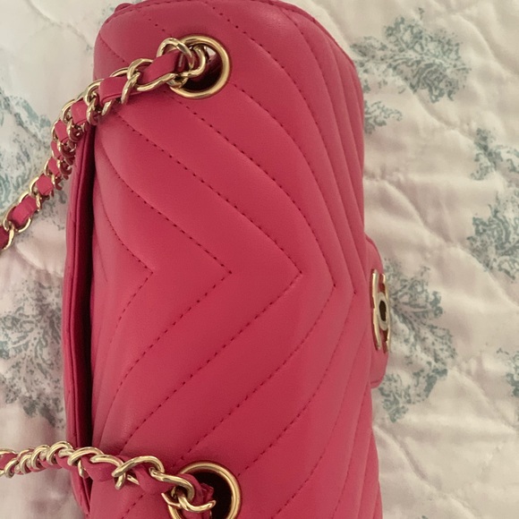 SOLD 😊 Chanel Square Mini Bag - Dark Pink 💕 - Picture 6 of 12